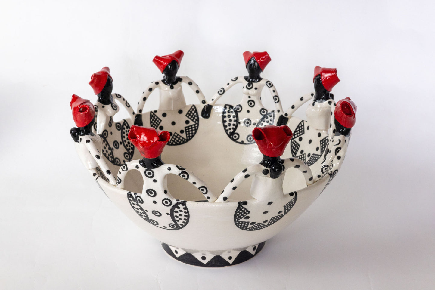 8Lady Women of Africa Bowl | Black, Red & White