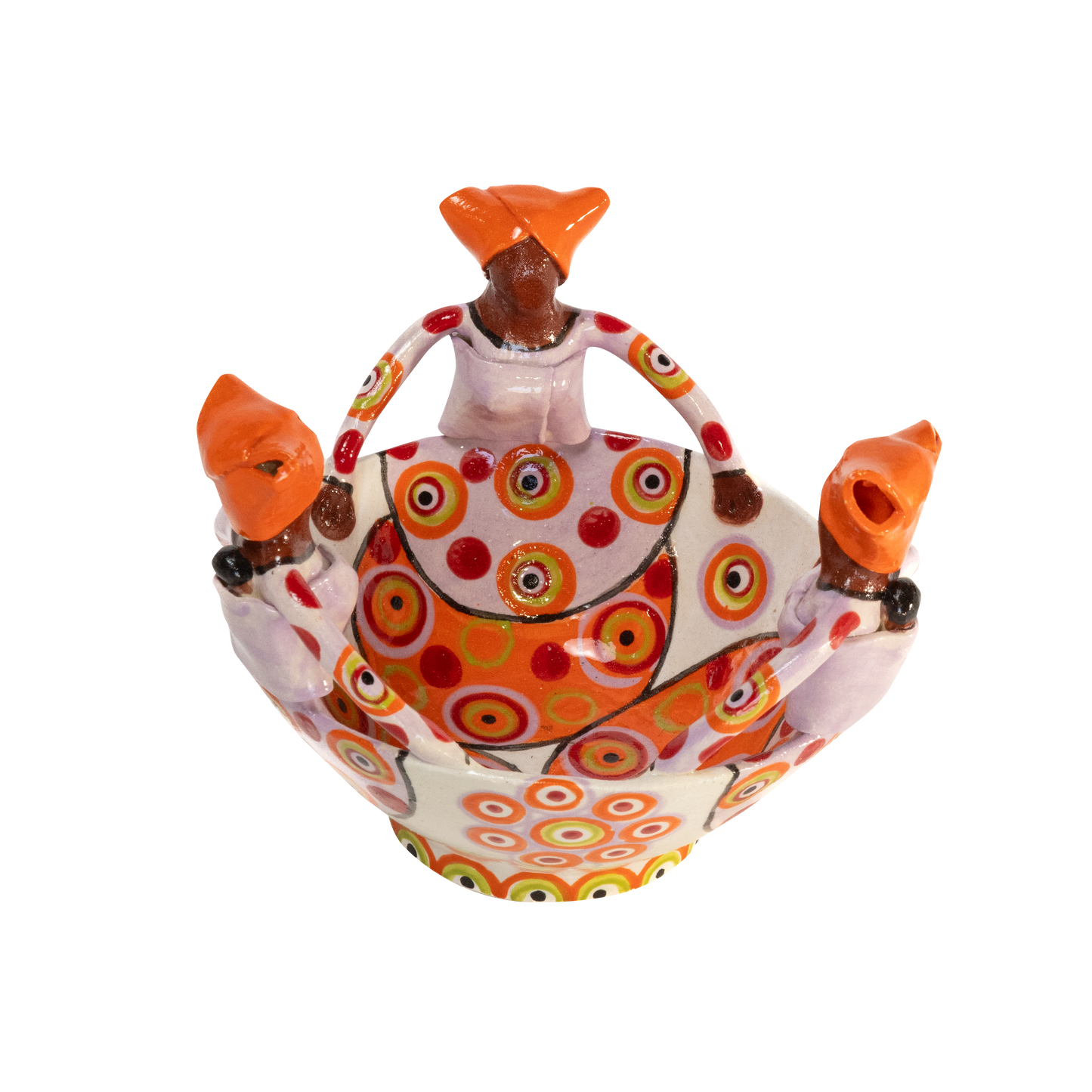 3Lady Women of Africa Bowl New Colourway: Pink, Orange & Red