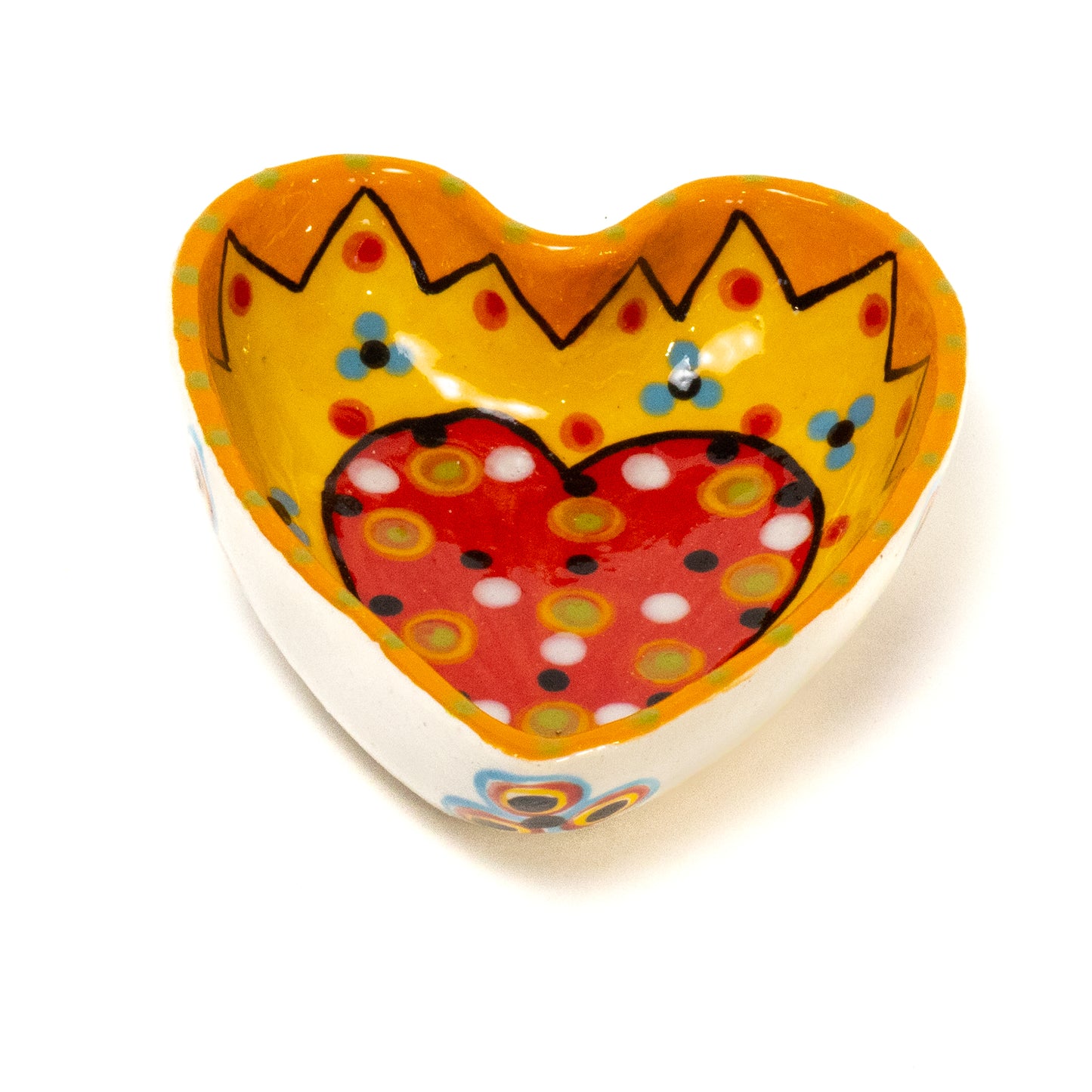 Small Heart Dish Bright on White