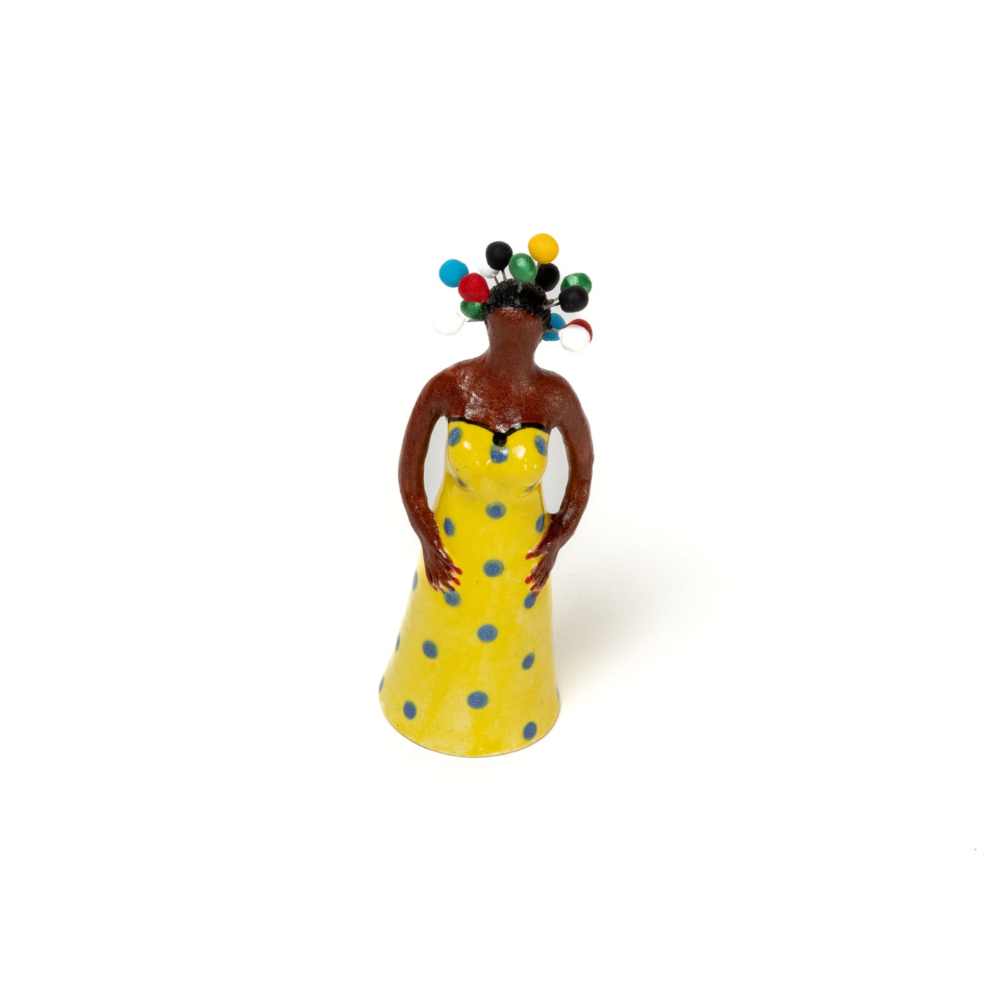Standing Hairstyle African Lady - Yellow