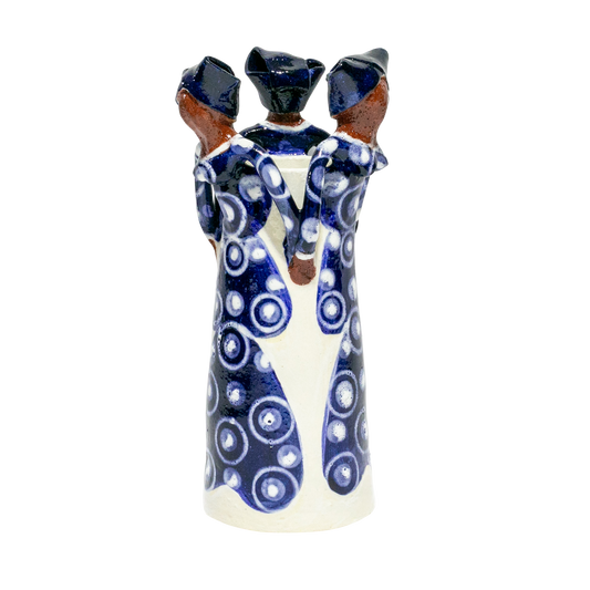 3Lady Medium Vase Deep Blue