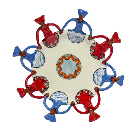 8Lady Ceramic Platter | Bright on White