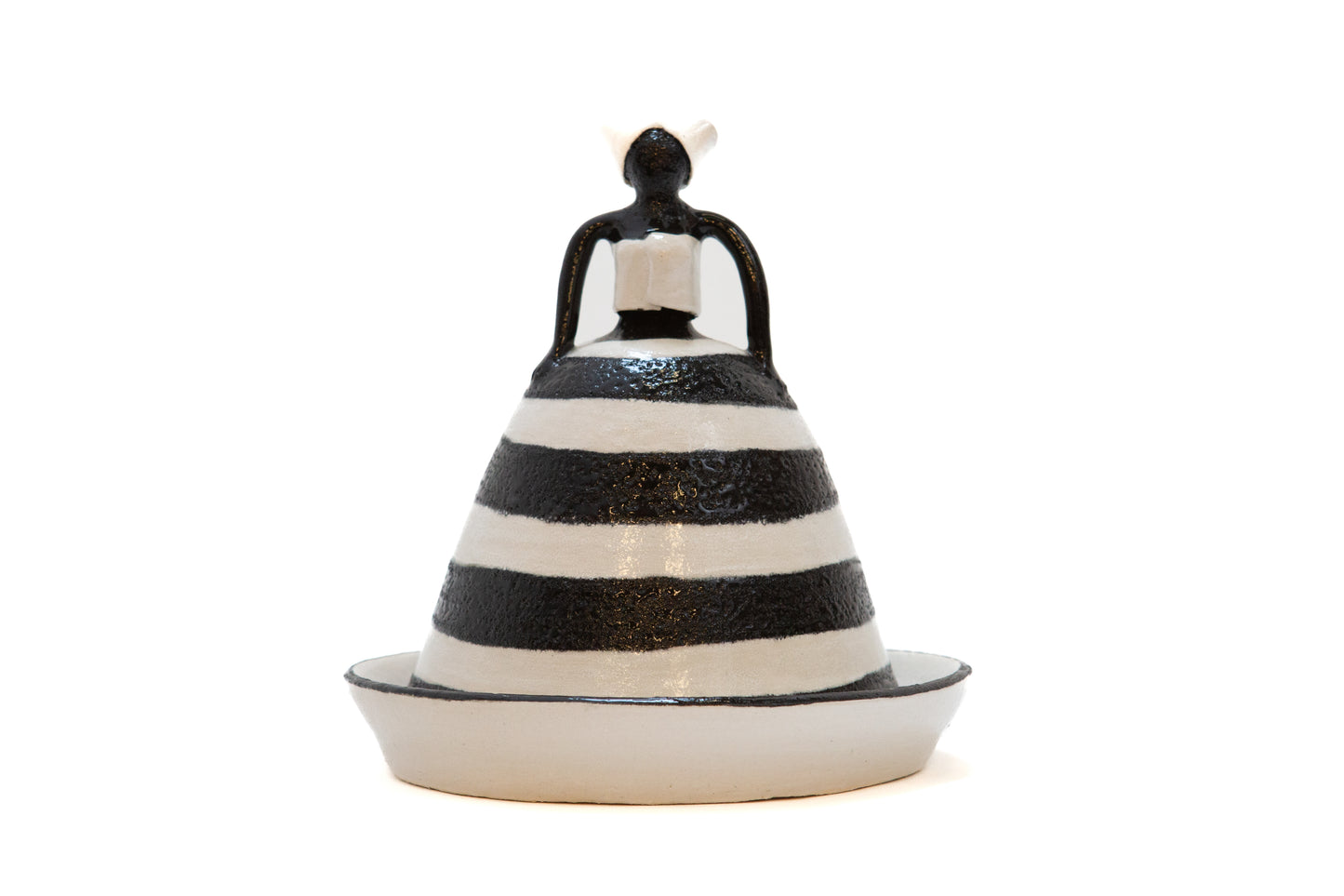 Butter Dish Black & White