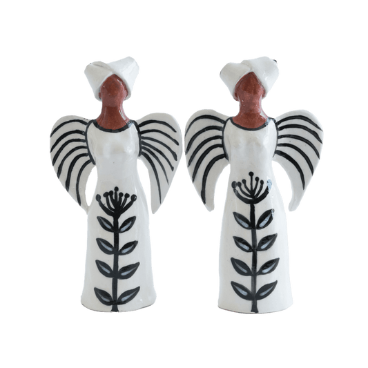 Black on White standing Angel