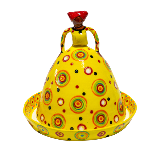 Butter Dish Bright on White large