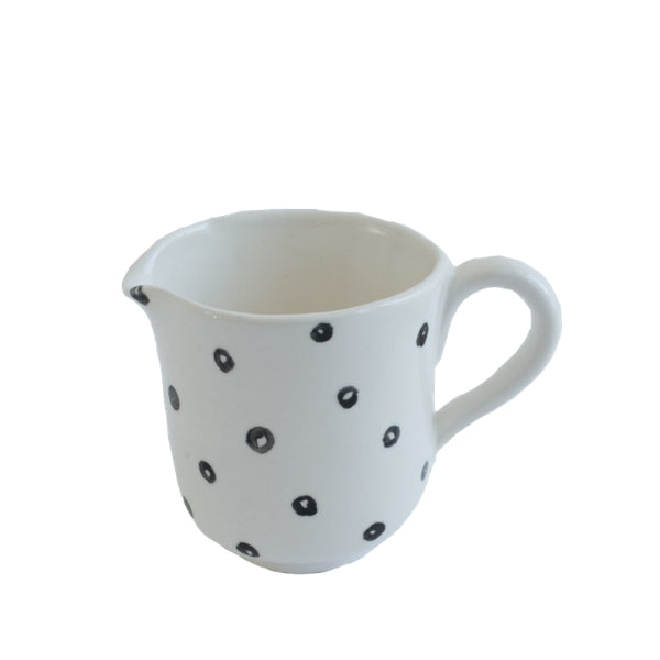 Black on White small spotty Jug