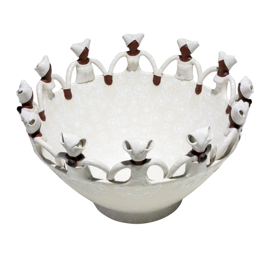 12Lady Ubuntu Bowl White on White