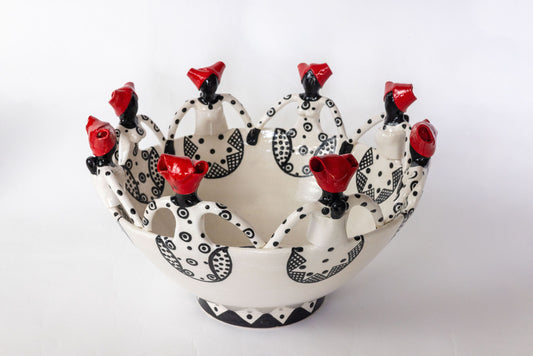 8Lady Women of Africa Bowl | Black, Red & White