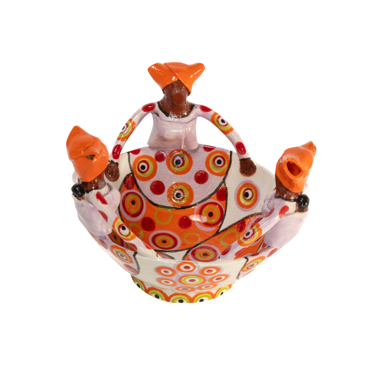 3Lady Women of Africa Bowl New Colourway: Pink, Orange & Red