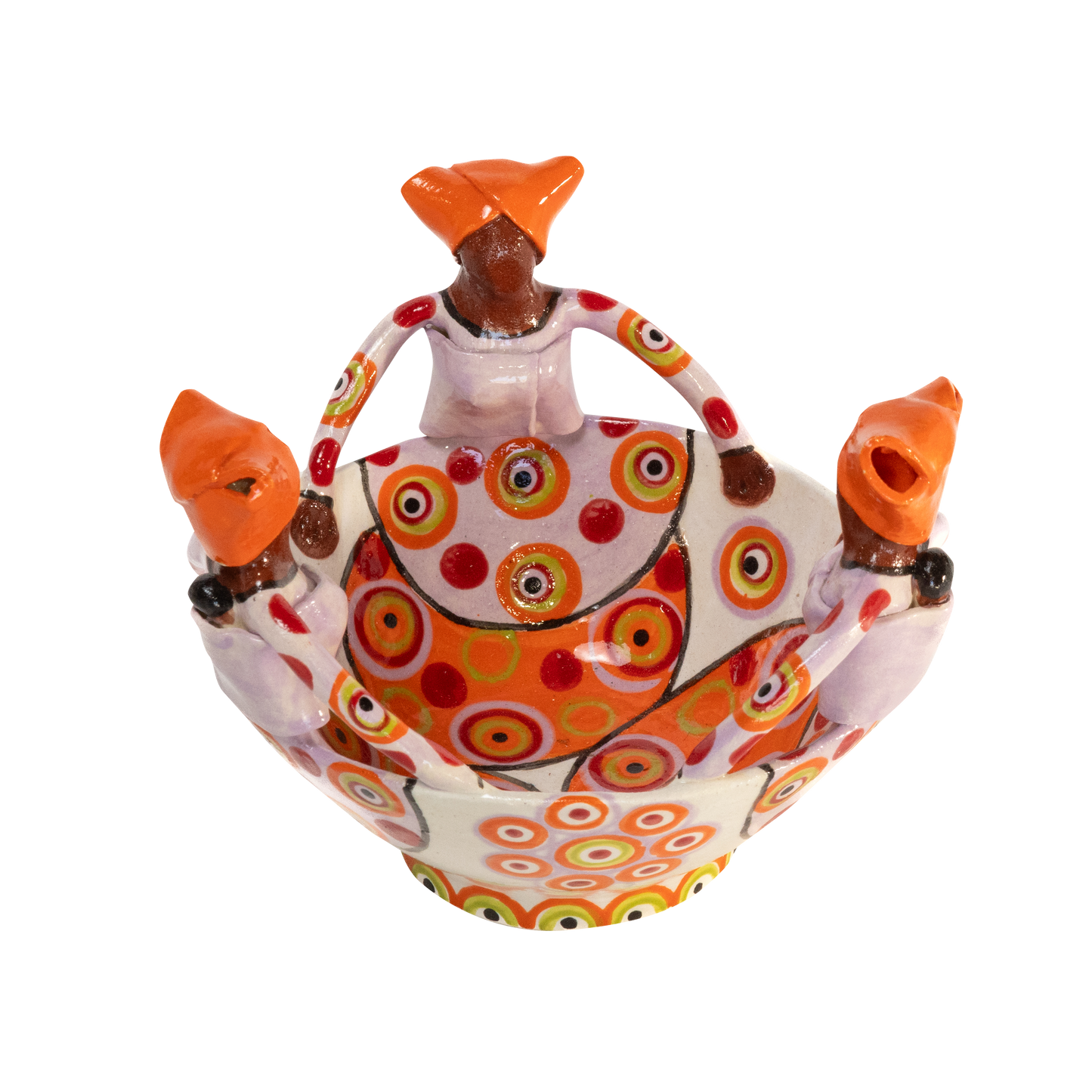 3Lady Women of Africa Bowl New Colourway: Pink, Orange & Red