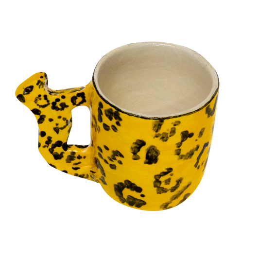 Cheetah Handle Mug - Espresso size