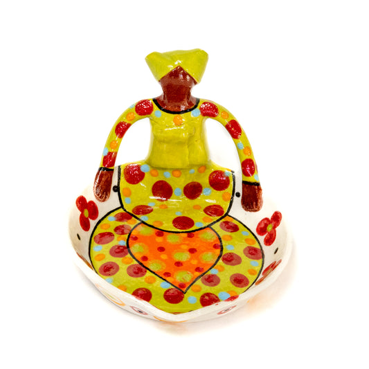 1Lady Heart Dish Bright on White