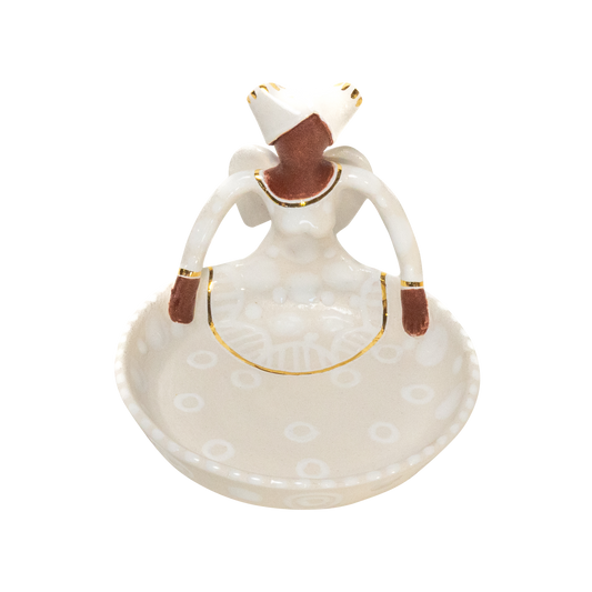 1Lady Angel Sweetie Dish White on White