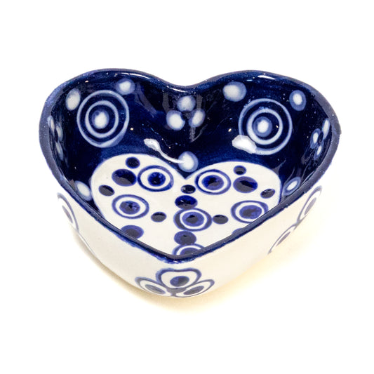 Tiny Heart Dish Indigo