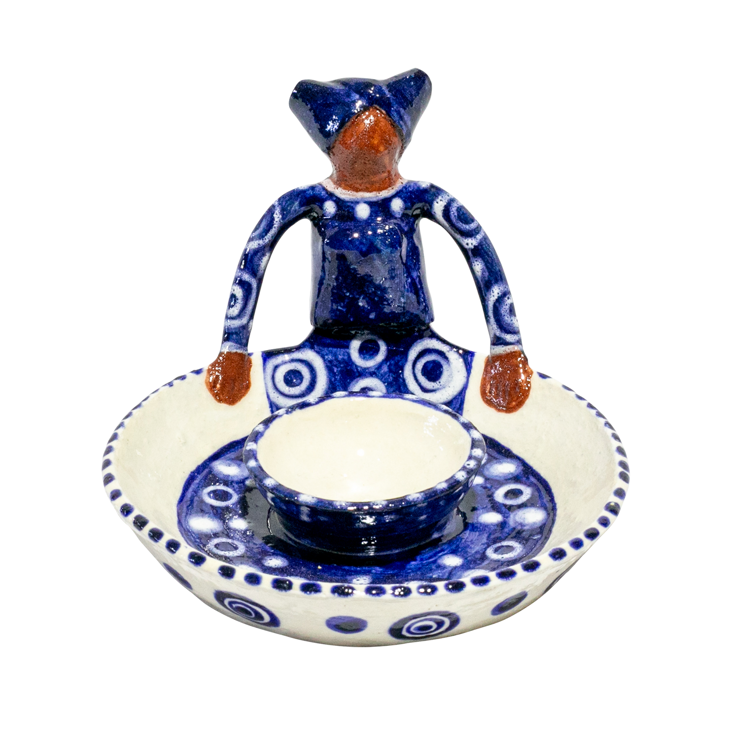 1Lady Olive Dish Indigo