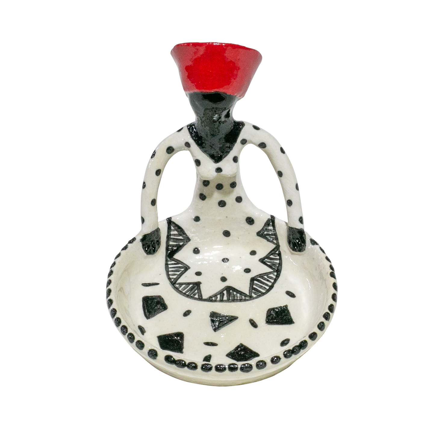 1Lady Tiny Women of Africa Bowl | Black and red on white