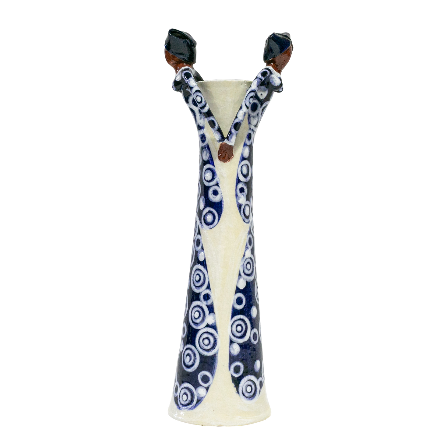 2Lady Tall Vase Indigo