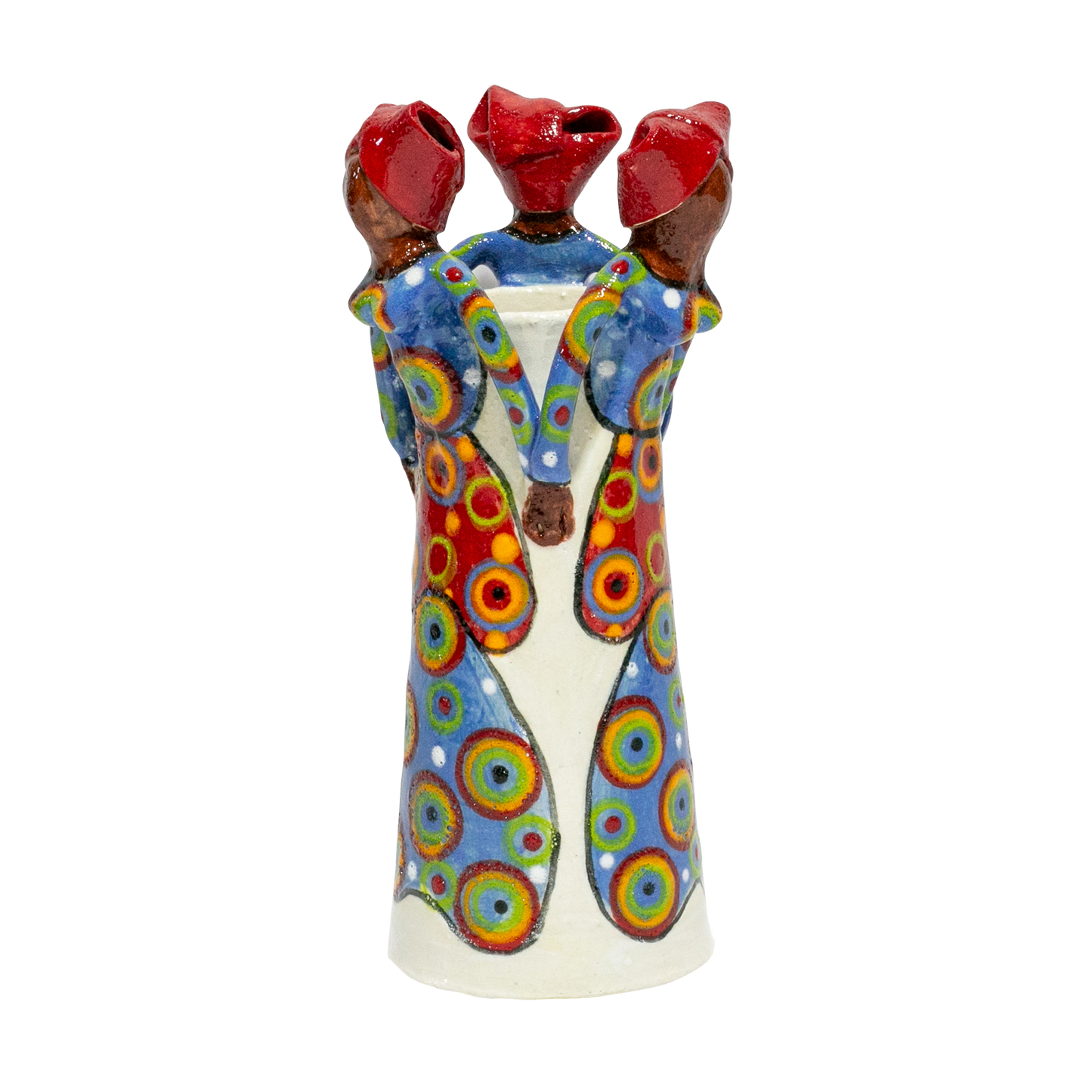 3Lady Medium Vase Bright on White