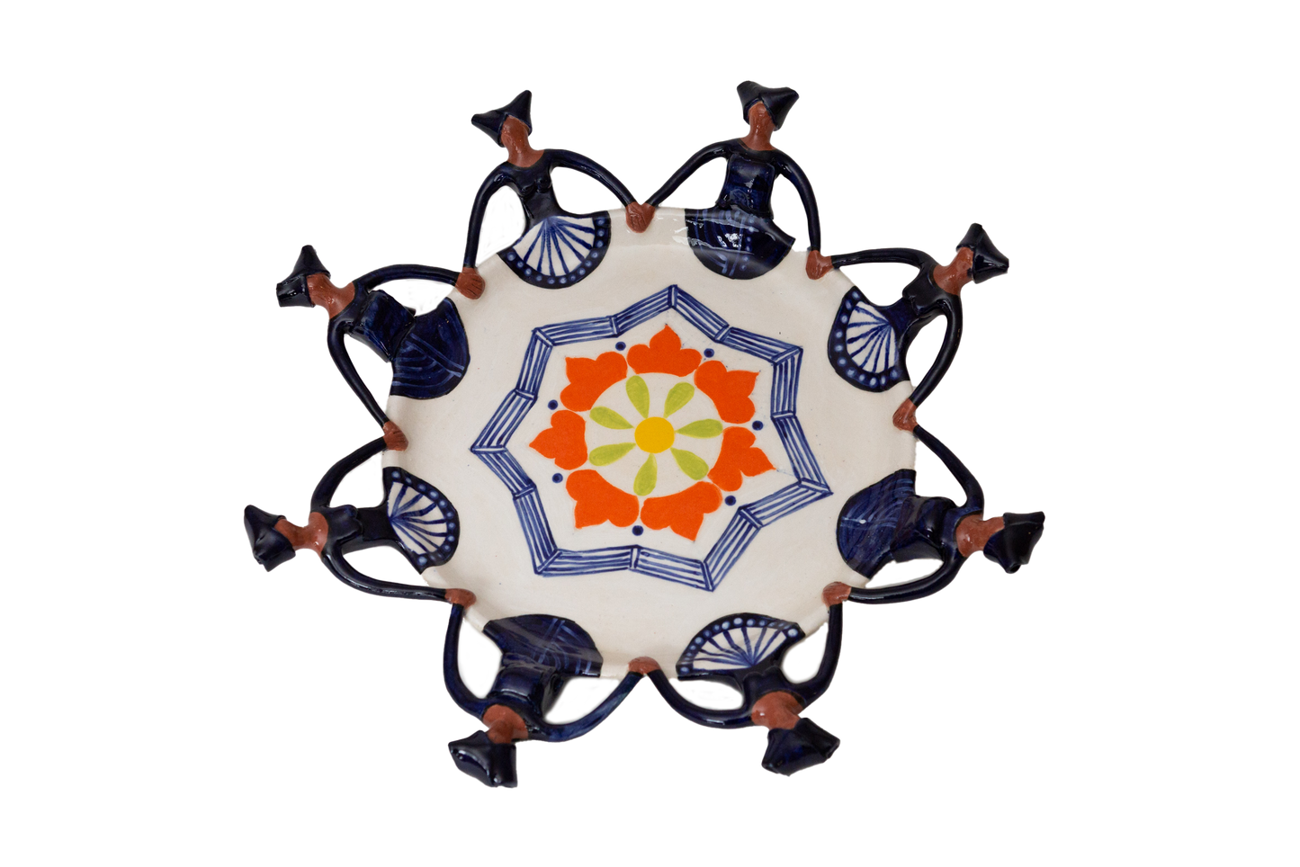 8Lady Ceramic Platter Lotus